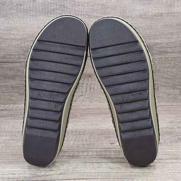 NAOT Yarrow Women's Size EU 37 US 6 Black Lace up Gladiator Wedge Sandals - Picture 7 of 10